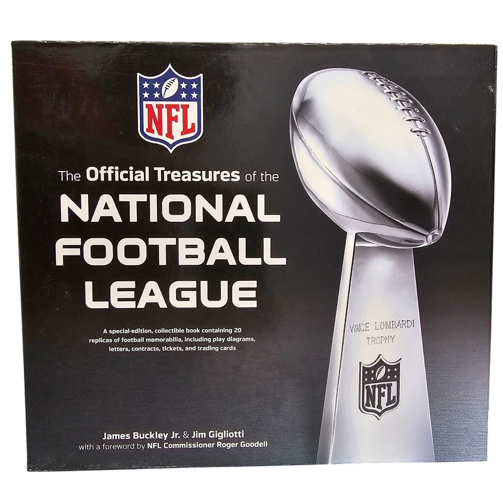 Official Treasures of the NFL Collectible Book Memorabilia Football